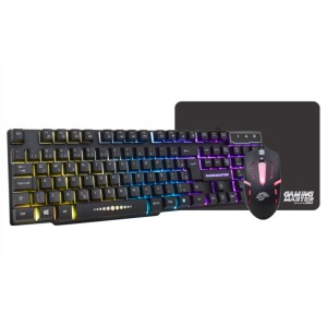 KIT MOUSE, TECLADO E MOUSEPAD KMEX KM52 + MOA8 + FXX2218 PRETO B3KM5228U01CB1X