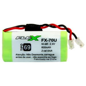 BATERIA TELEFONE SEM FIO 600MAH 2,4V FX-70U FLEX 59094