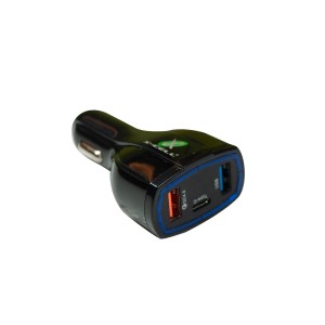 CARREGADOR VEICULAR XC-V15USB QUALCOMM QUICK CHARGE 4.0A USB/USB-C