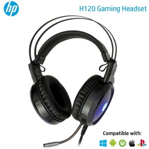 FONE HEADSET HP GAMER P2/USB LED H120 PRETO