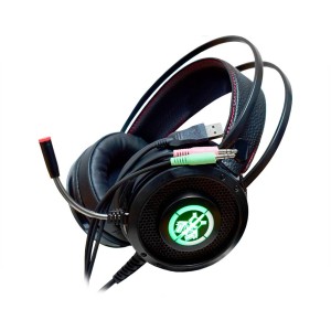 HEADSET GAMER KMEX P2 AR50 PRETO COM LED