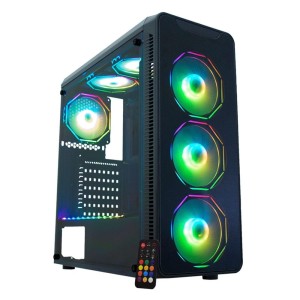 GABINETE GAMER KMEX CG02Z5 ASGARD POLYGON ARGB PRETO