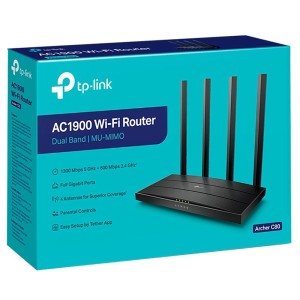 ROTEADOR TP-LINK ARCHER C80 WIRELESS AC1900 MU-MIMO GIGABIT