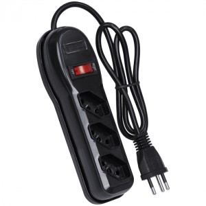 FILTRO DE LINHA 3 TOMADAS PP 0,75MM COMPRIMENTO 80 CM VINIK 36215