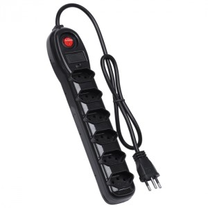 FILTRO DE LINHA 6 TOMADAS PP 0,75MM COMPRIMENTO 80 CM VINIK 36218