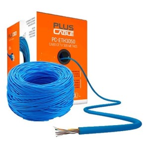 CABO DE REDE/CFTV 8 VIAS 300M PC-ETH3000BL PLUSCABLE AZUL
