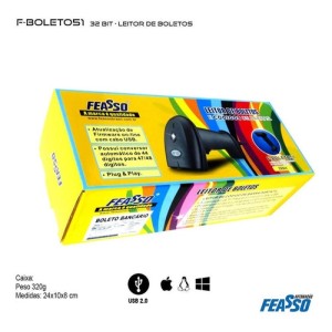LEITOR DE BOLETOS E CODIGO DE BARRA FEASSO FBOLETO51