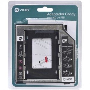 ADAPTADOR CADDY DVD PARA HD OU SSD 12.7MM AC-127 VINIK