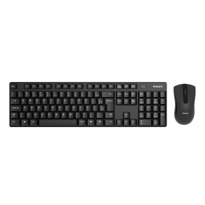 TECLADO E MOUSE SEM FIO PRETO PHILIPS COM TECLAS PERFIL BAIXO SPT6501B