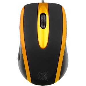 MOUSE USB TECHZONE MAXPRINT PRETO/AMARELO 601389