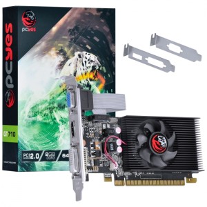 PLACA DE VIDEO GT710 2GB DDR3 64 PA710GT6402D3LP PCYES