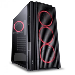GABINETE MID-TOWER ATMOS 4 FANS 120MM LED VERMELHO ATPTVM4FCV PCYES