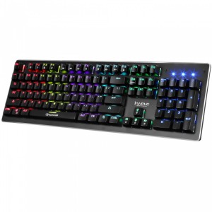 TECLADO MECANICO GAMER MARVO SCORPION SWITCH AZUL RGB RAINBOW KG909