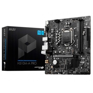PLACA MAE MSI  H510M-A PRO M.2/VGA/HDMI/USB3.2/LAN/SOM/DDR4 1200