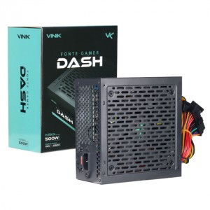 FONTE ATX 500W GAMER DASH PRETO - VFG500WP VINIK