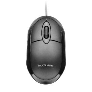 MOUSE CLASSIC BOX OPTICO FULL BLACK USB MULTILASER MO300