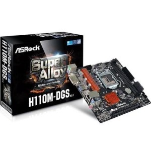 PLACA MAE ASROCK H110M-DGS R3.0 DVI/USB3.0/SOM/DDR4 LGA 1151