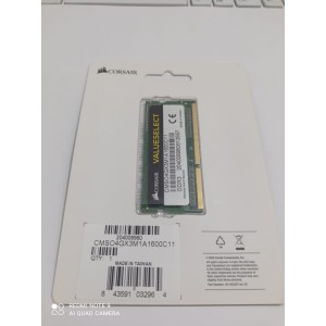 MEMORIA DDR3 4GB 1600 NOTEBOOK CORSAIR VALUE SELECT CMSO4GX3M1A1600C11
