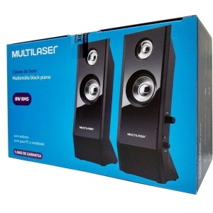 CAIXA DE SOM MULTILASER BLACK PIANO 8W SP091