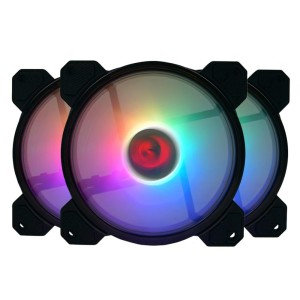 KIT COOLER FAN REDRAGON COM 3 UNIDADES RGB 12CM - GC-F007