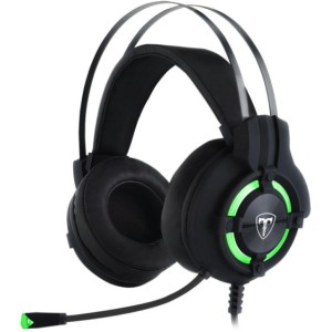 HEADSET GAMER T-DAGGER ANDES USB PRETO E VERDE T-RGH300