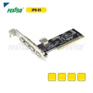 PLACA PCI JPU-01 USB 2.0 VIA 4+1 PORTAS FEASSO