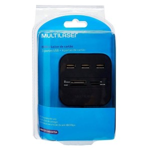 COMBO HUB + LEITOR DE CARTAO UNIVERSAL MULTILASER AC121