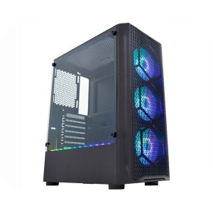 GABINETE GAMER KMEX CG02JT BOREAS II ARGB 3 FANS PRETO CG02JTRH002CB0X